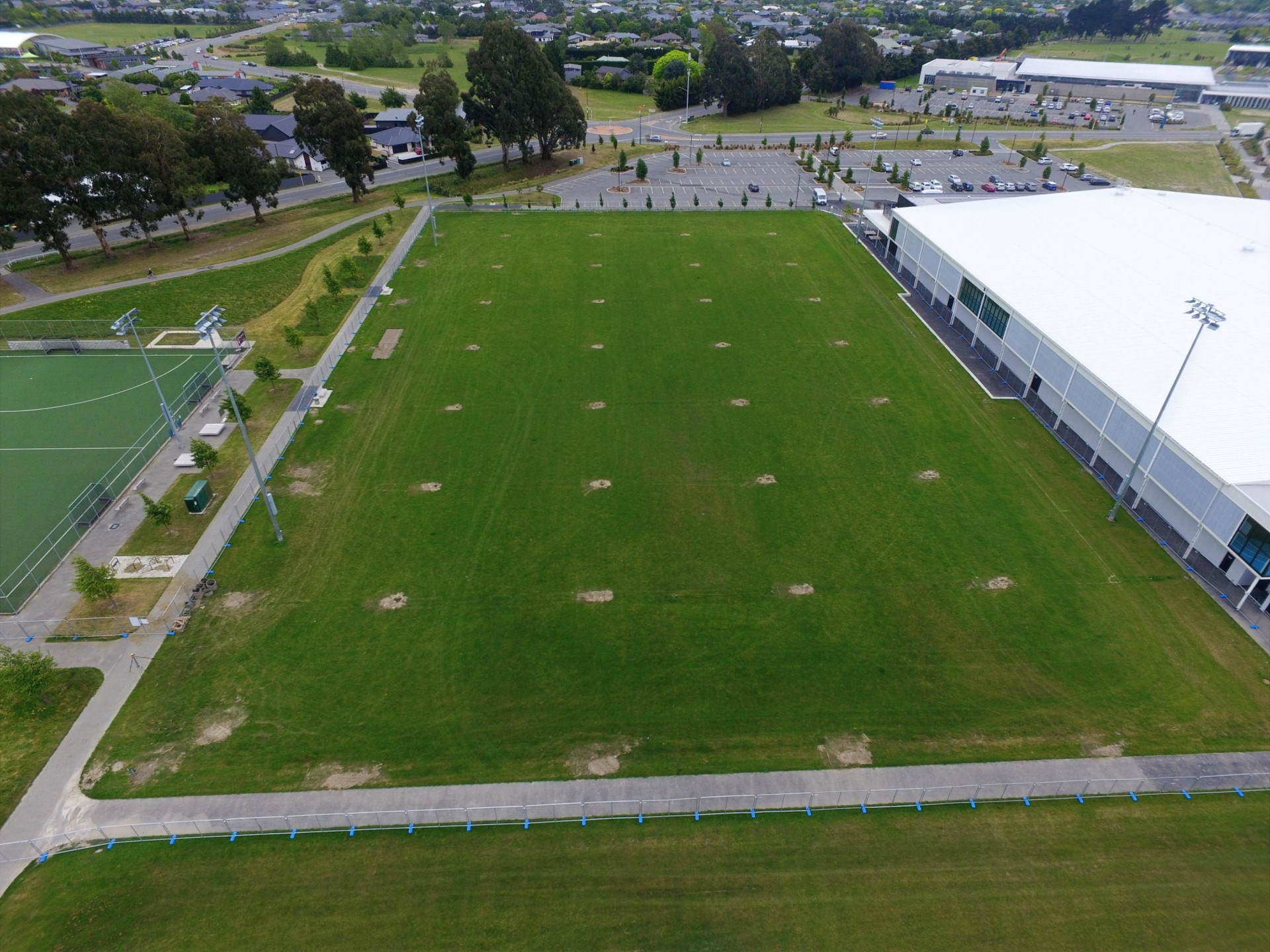 Sportsfield construction and turf installation project by civil engineering contractors in Canterbury
